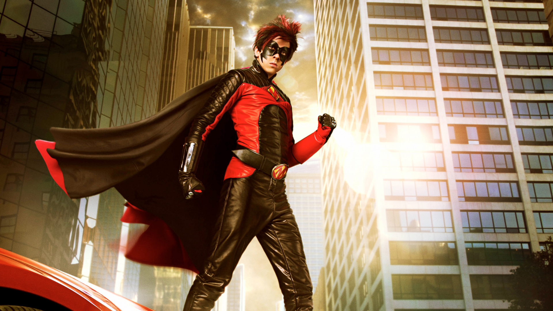 Hombre en Traje Negro y Rojo Con Textil Negro. Wallpaper in 1920x1080 Resolution