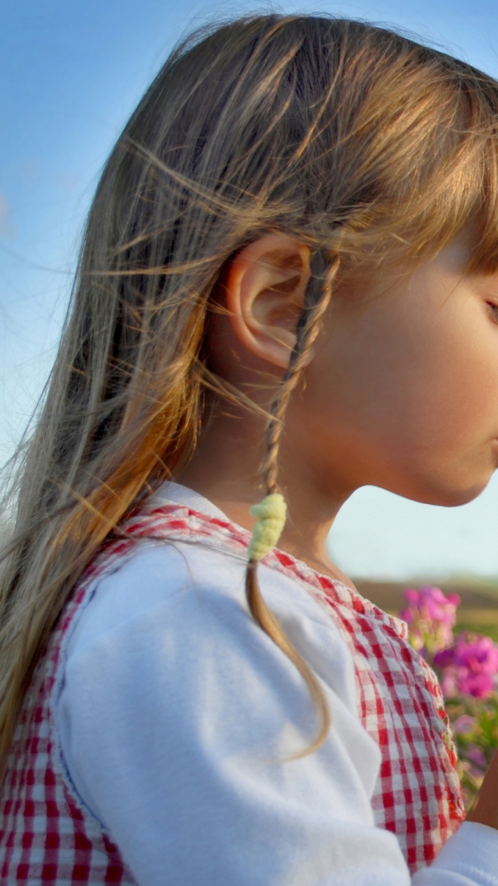Child, Beauty, Spring, Meadow, Summer. Wallpaper in 720x1280 Resolution