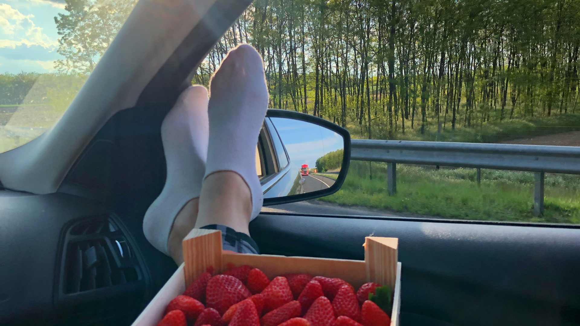 Local Food, Strawberry, Biology, Science, Automotive Mirror. Wallpaper in 1920x1080 Resolution