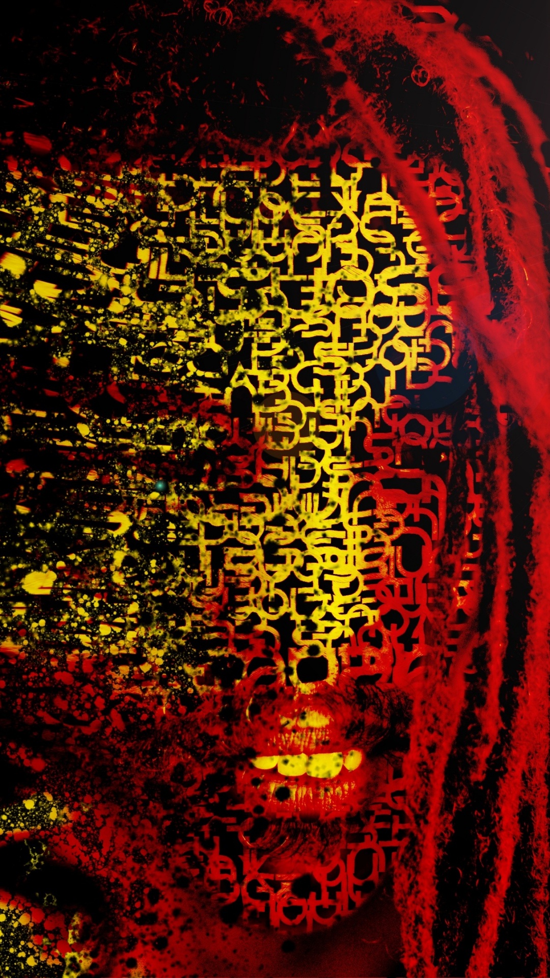 Rote Und Blaue Lichterketten. Wallpaper in 1080x1920 Resolution