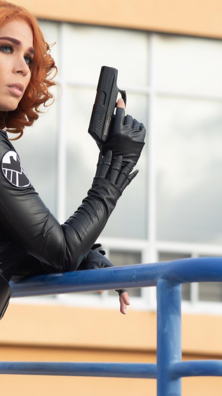 Black Widow Cosplay, Black Widow, Cosplay, Superhero, Marvel Comics. Wallpaper in 720x1280 Resolution