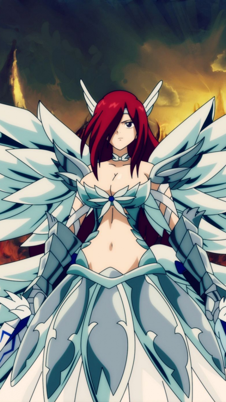 Personaje de Anime Femenino de Pelo Azul. Wallpaper in 750x1334 Resolution