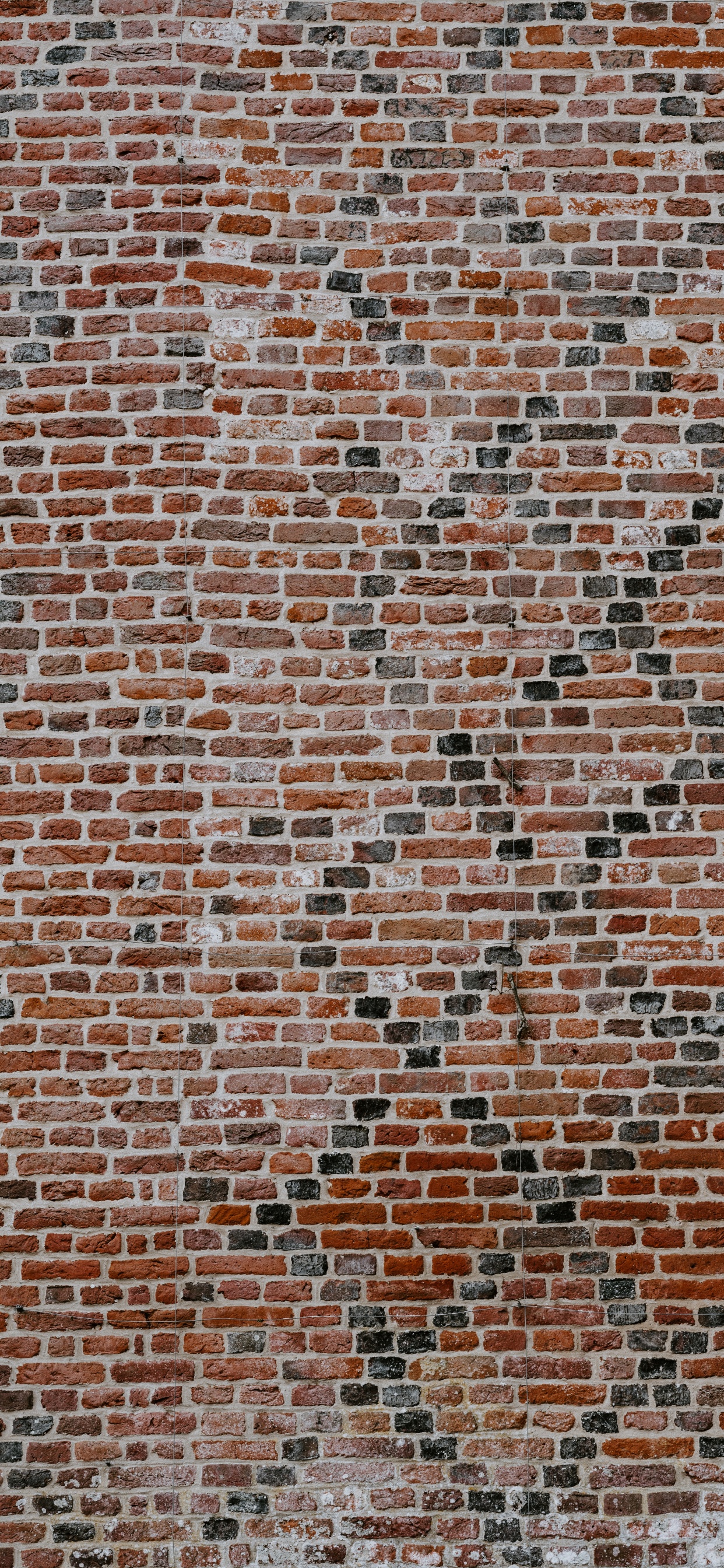 Mur de Briques Brunes et Noires. Wallpaper in 1242x2688 Resolution