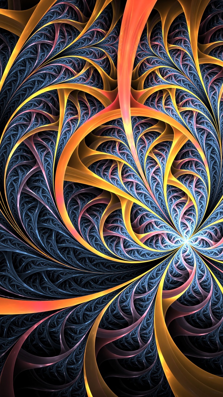 迷幻, 图形设计, 艺术, 迷幻术, 橙色 壁纸 720x1280 允许