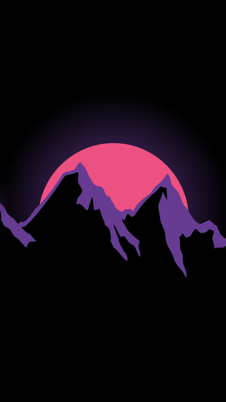 简约, 抽象艺术, 艺术, 紫色的, 电蓝色的 壁纸 750x1334 允许