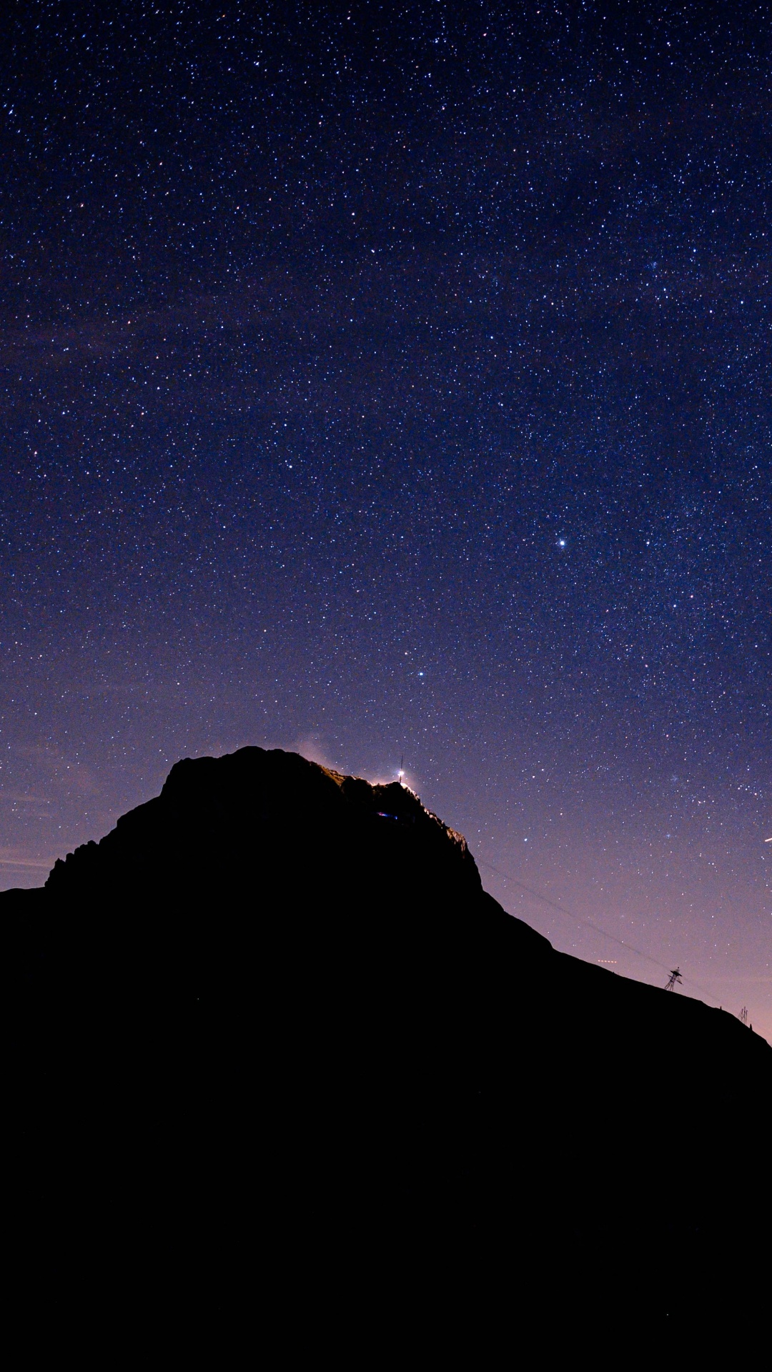 Nuit, Noir, Blue, Les Reliefs Montagneux, Atmosphère. Wallpaper in 1080x1920 Resolution