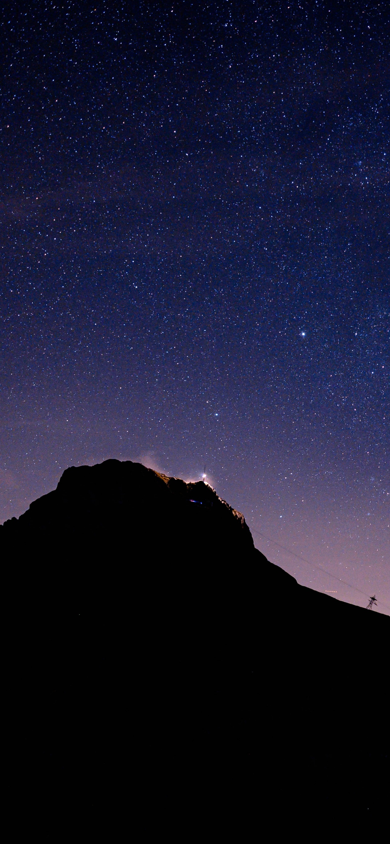 Nuit, Noir, Blue, Les Reliefs Montagneux, Atmosphère. Wallpaper in 1242x2688 Resolution