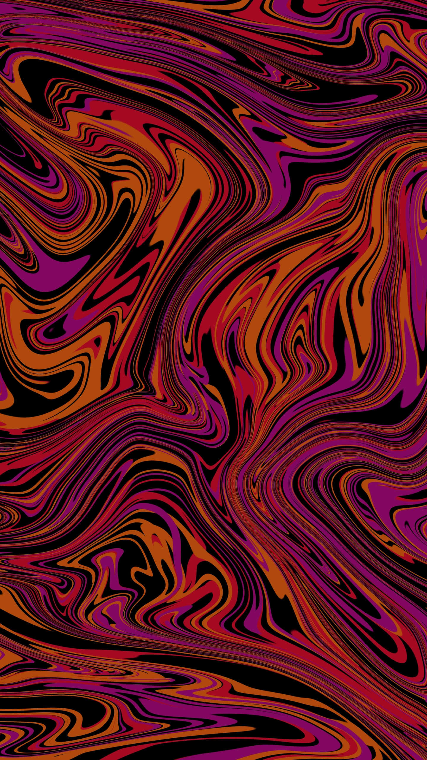 Pintura Abstracta Morada Negra y Amarilla. Wallpaper in 1440x2560 Resolution