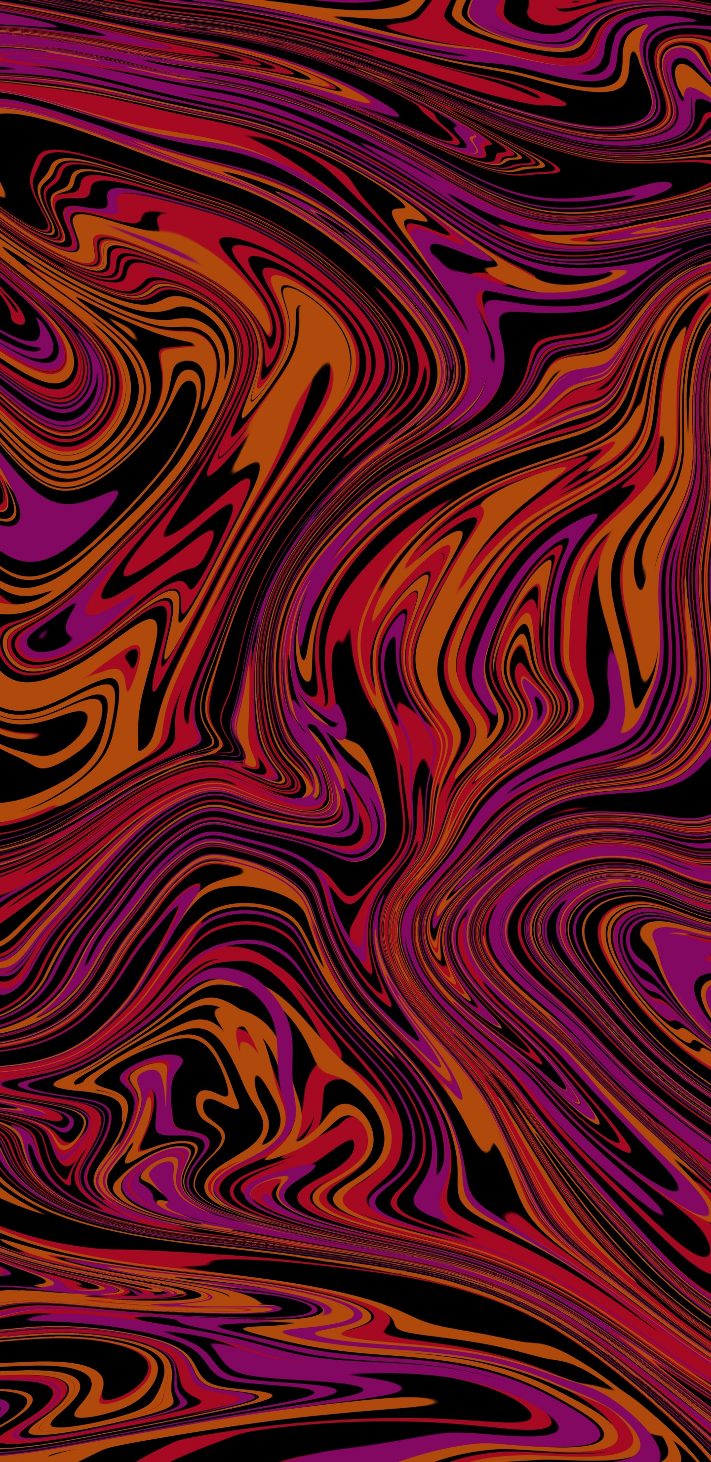 Pintura Abstracta Morada Negra y Amarilla. Wallpaper in 1440x2960 Resolution