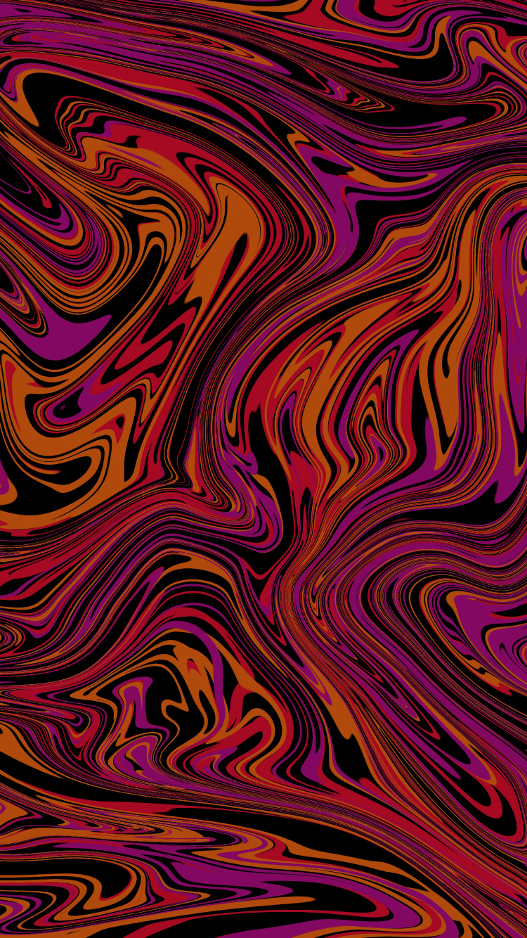 Pintura Abstracta Morada Negra y Amarilla. Wallpaper in 750x1334 Resolution