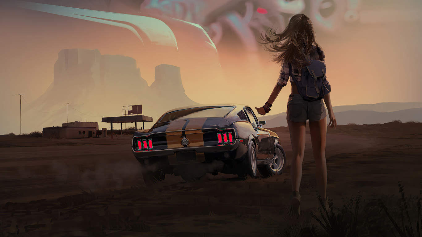 Ford Mustang, Pneu, Roue, Capuchon, Automobile Pneu. Wallpaper in 1366x768 Resolution