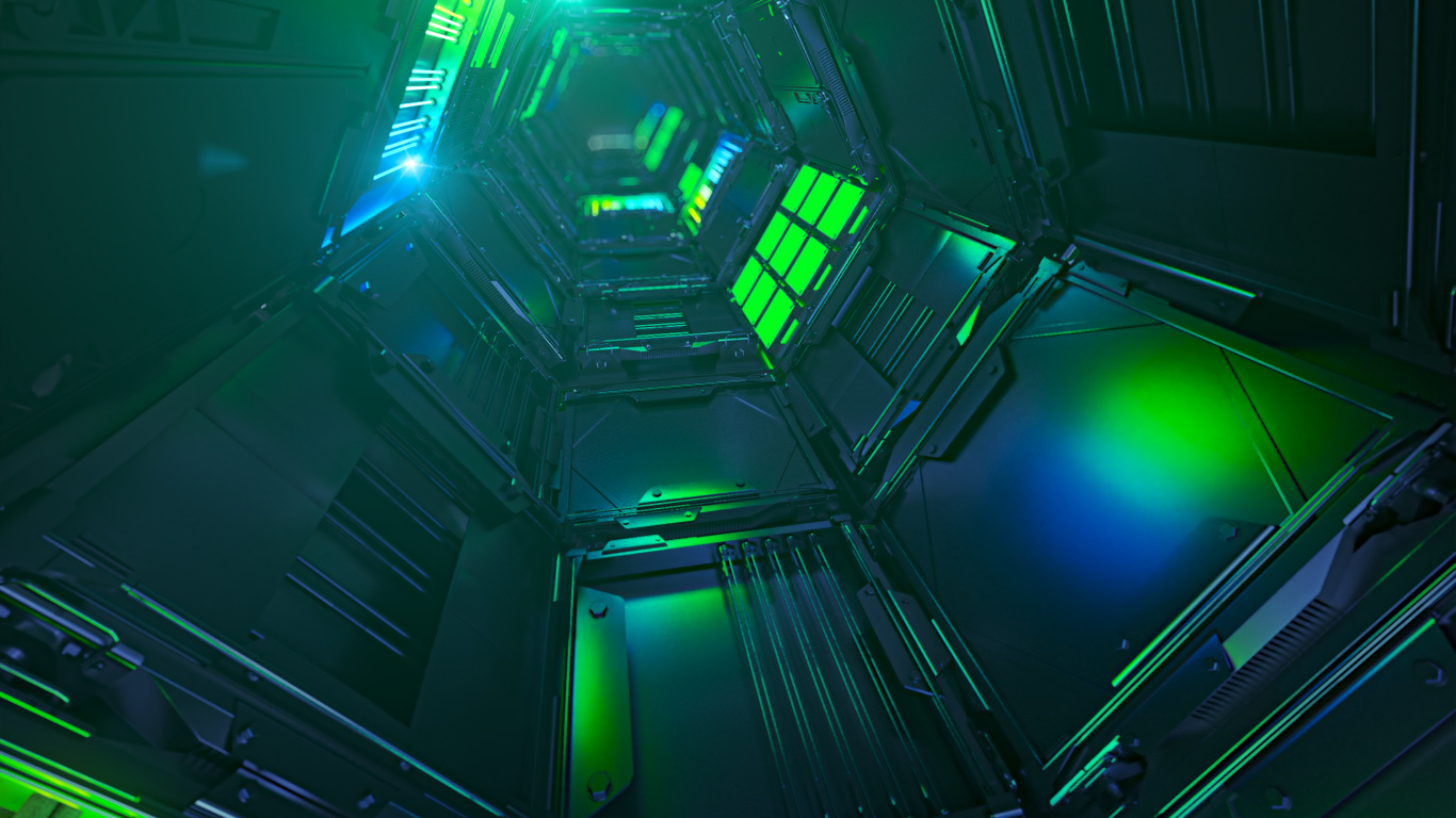 Razer Phone, Razer, 安卓, 绿色的, 光 壁纸 1366x768 允许