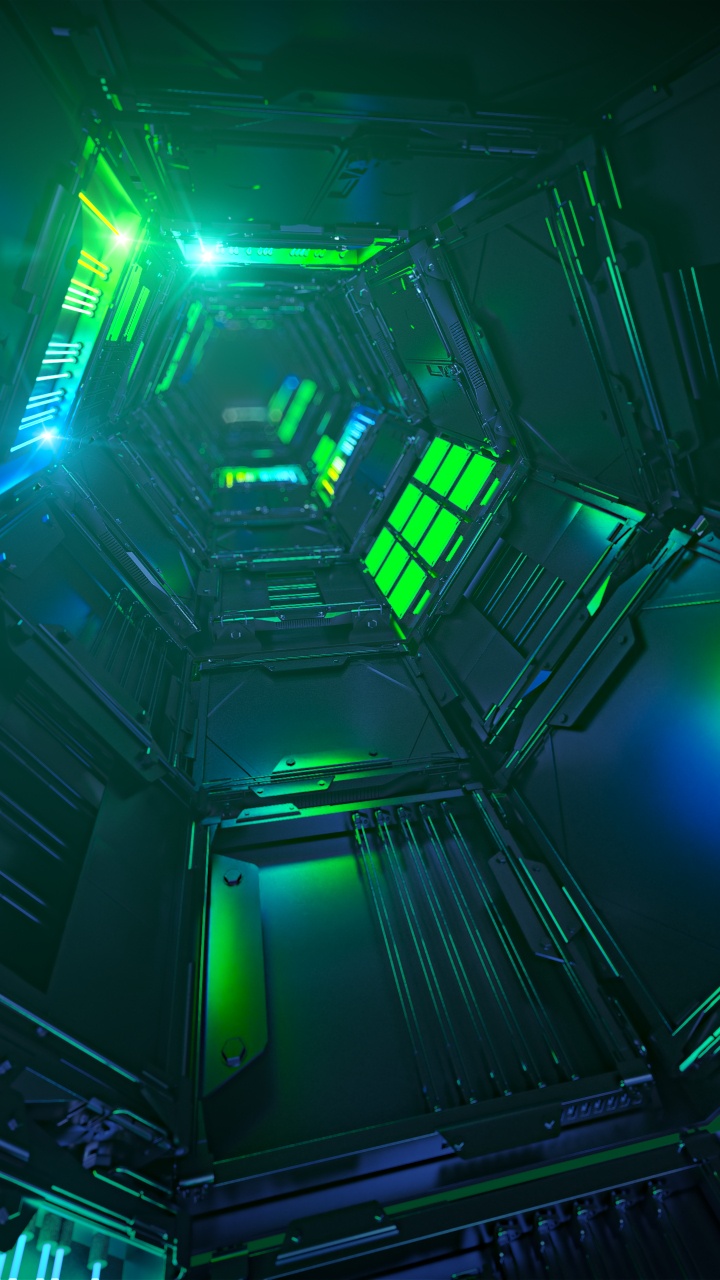 Razer Phone, Razer, Android, Green, Light. Wallpaper in 720x1280 Resolution