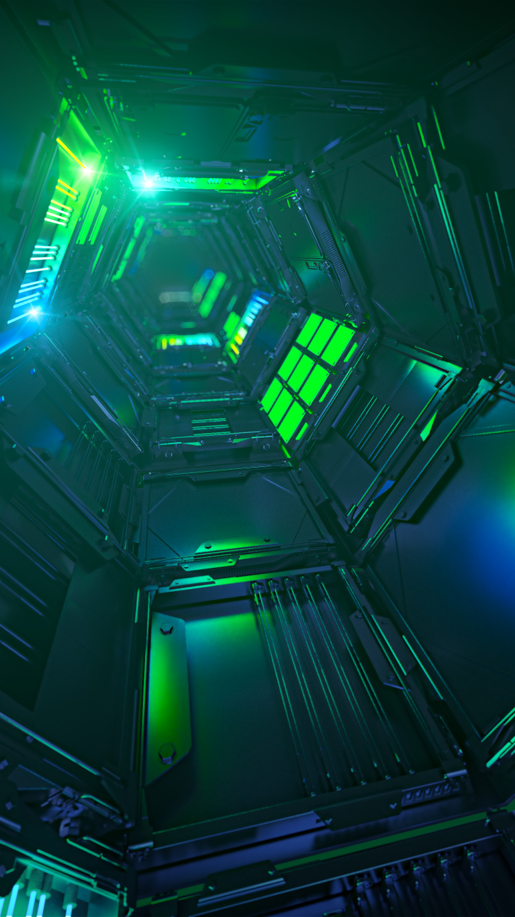 Razer Phone, Razer, Android, Green, Light. Wallpaper in 750x1334 Resolution