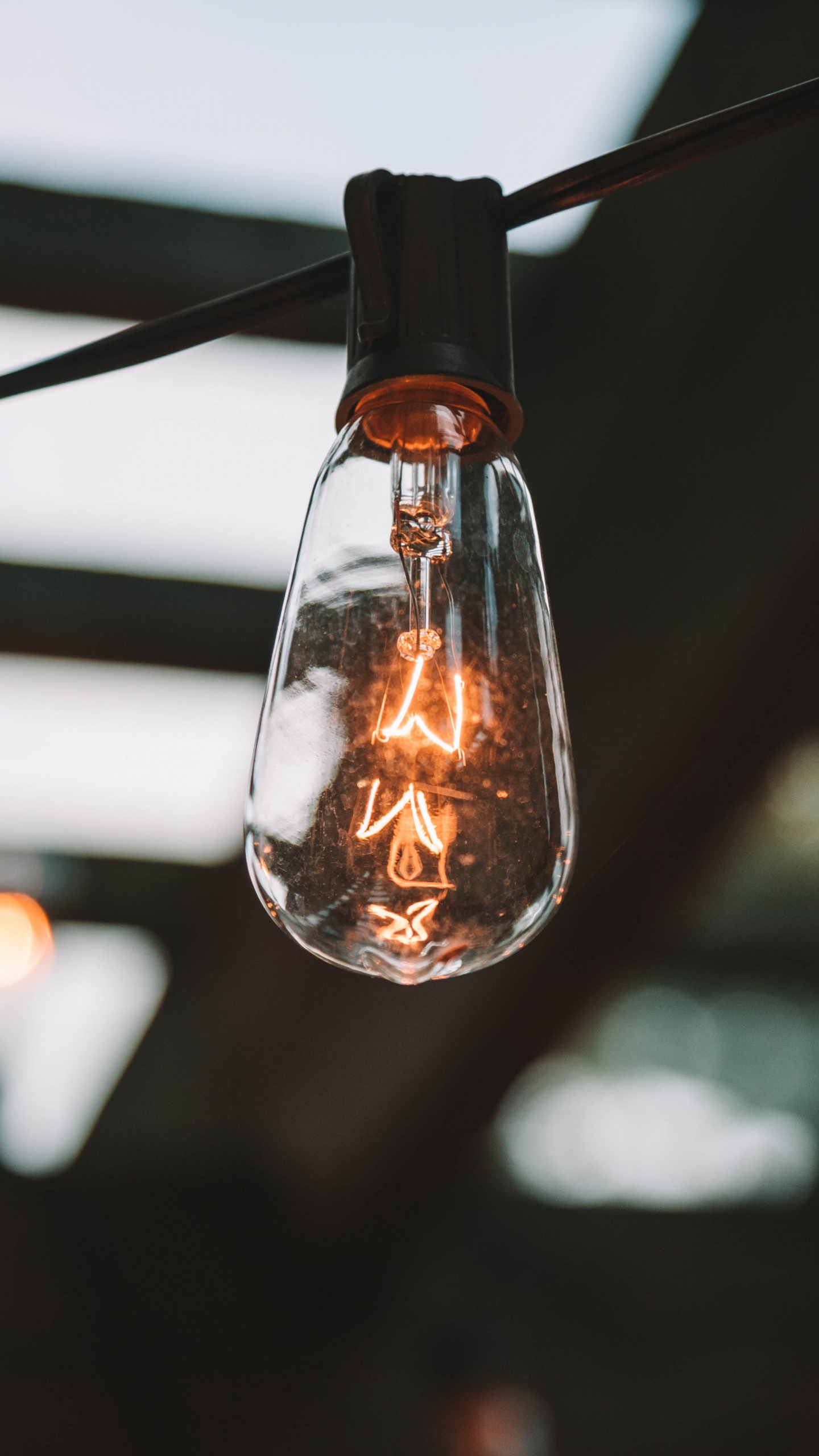 白炽灯泡, 光, 天花板, 灯泡, 车灯 壁纸 1440x2560 允许