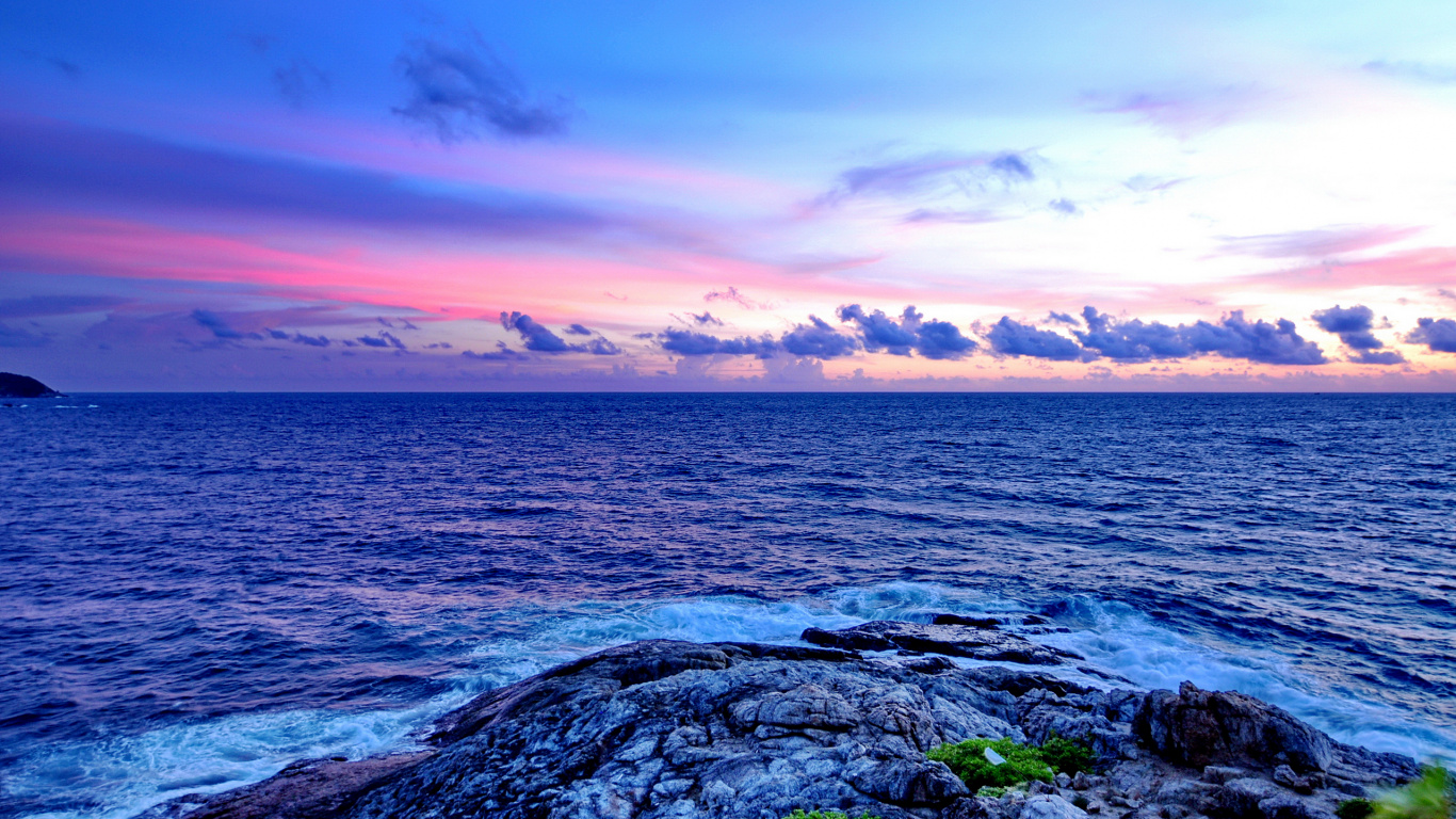 Phuket, Sea, Horizon, Body of Water, Nature. Wallpaper in 1366x768 Resolution