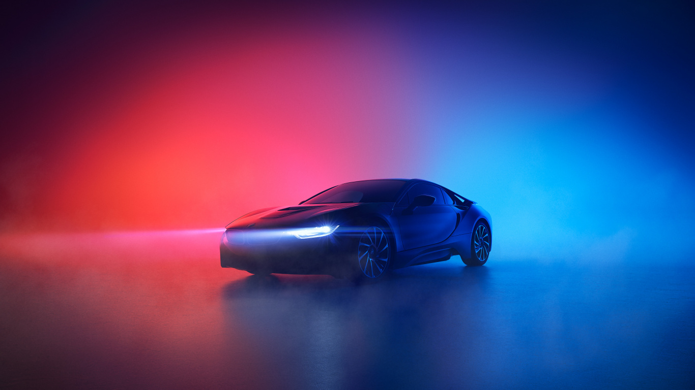 Porsche 911 Negro Sobre el Agua. Wallpaper in 1366x768 Resolution