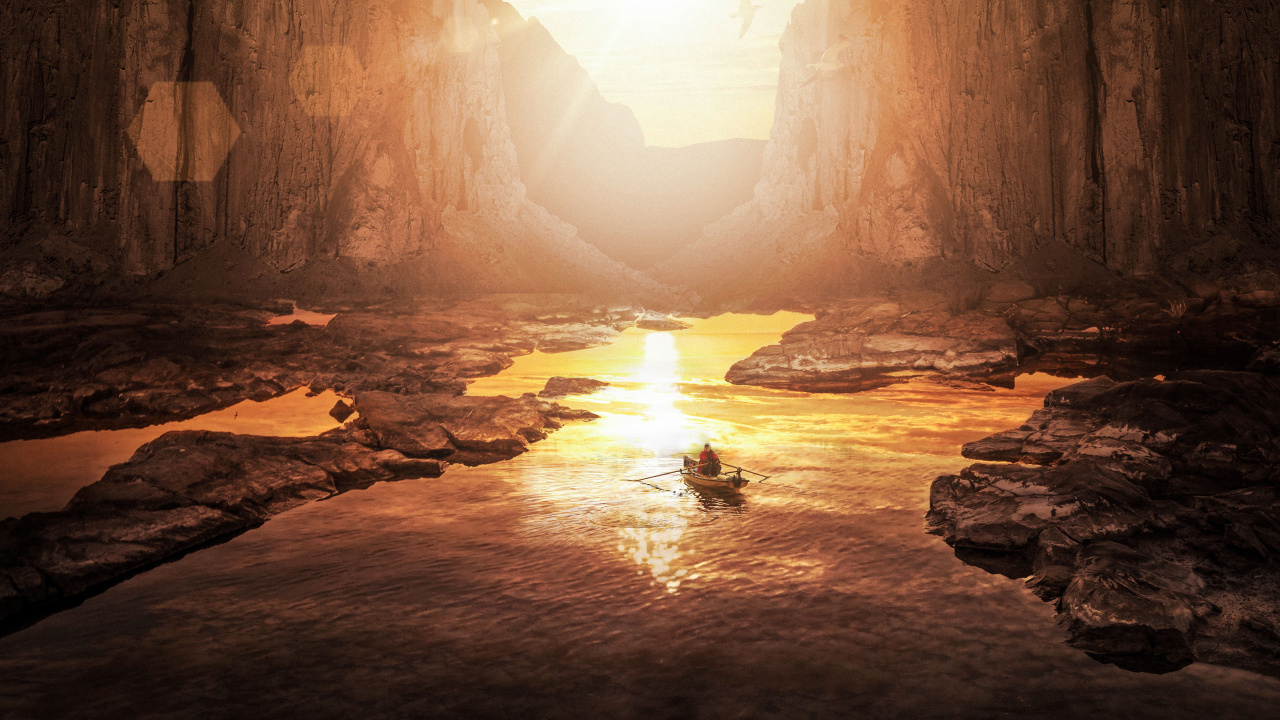 Naturaleza, Luz, la Luz Del Sol, Agua, Curso de Agua. Wallpaper in 1280x720 Resolution