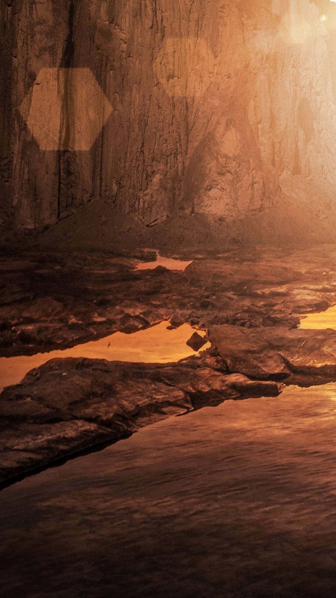 Formation, Nature, Light, Sunlight, Water. Wallpaper in 1080x1920 Resolution