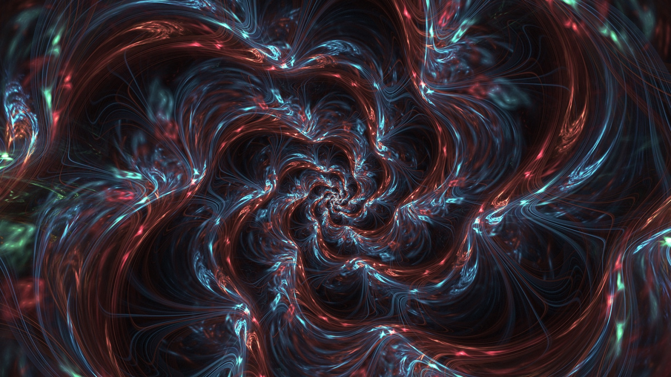 Red Green and Blue Abstract Painting. Wallpaper in 1366x768 Resolution