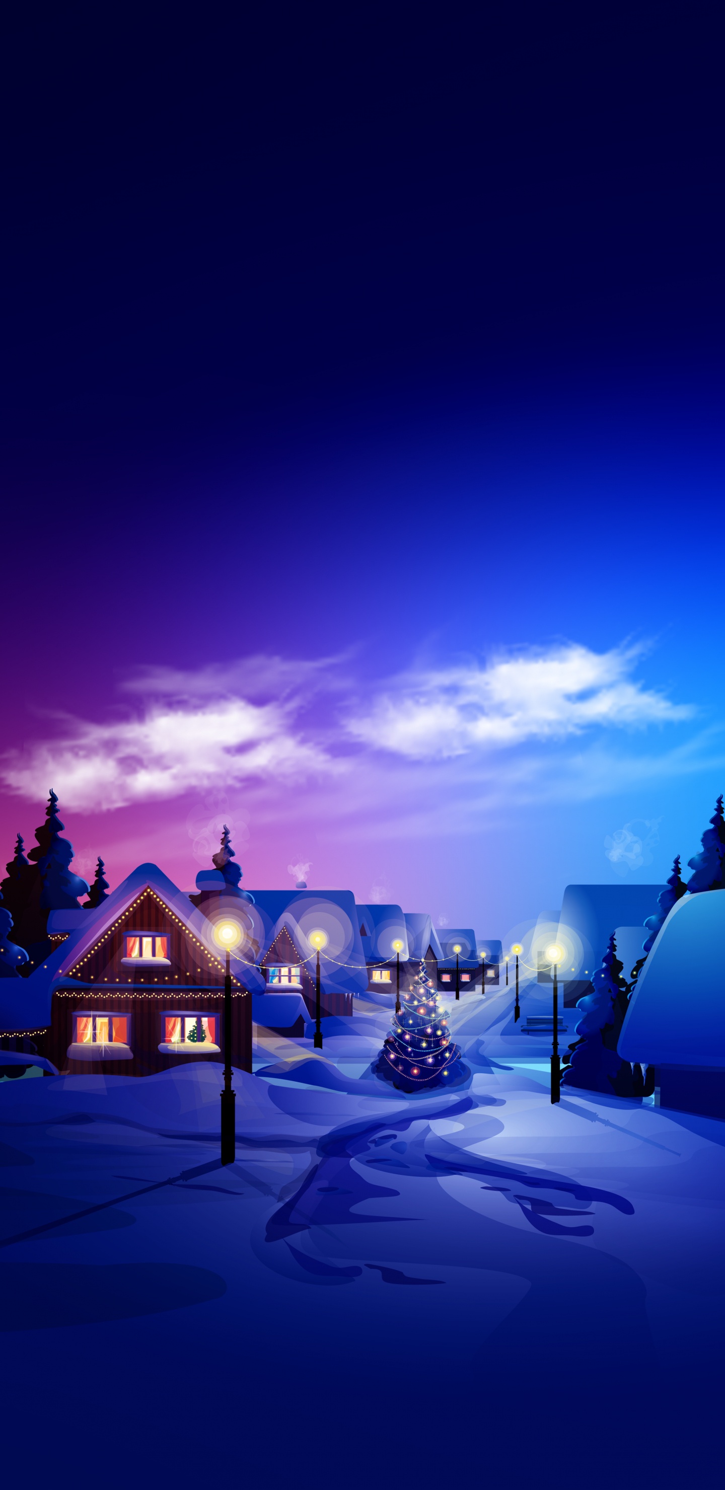 安卓, 气氛, 性质, 紫色的 壁纸 1440x2960 允许