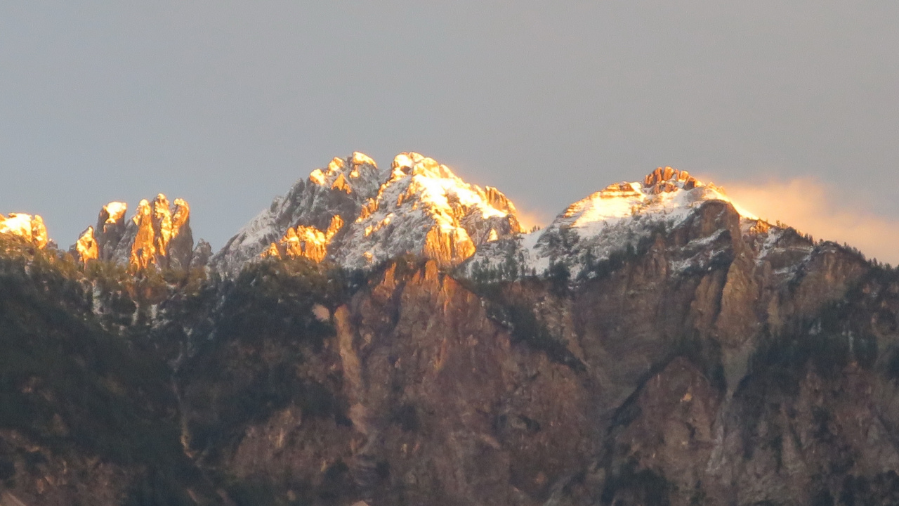 阿尔卑斯山, 山脉, 自然景观, 高地, 余辉 壁纸 1280x720 允许