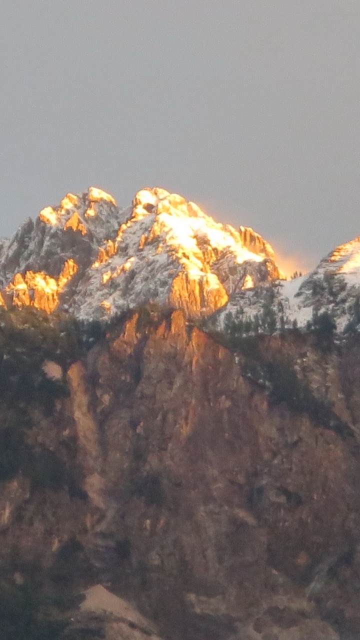 Alpes, Montaña, Paisaje Natural, Highland, Afterglow. Wallpaper in 720x1280 Resolution