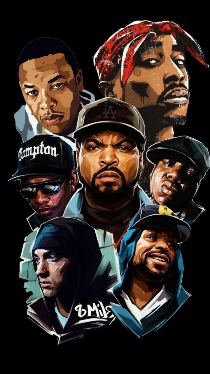 Old School Rappers, Ice Cube, Tupac Shakur, Snoop Dogg, Hip Hop Music. Wallpaper in 720x1280 Resolution