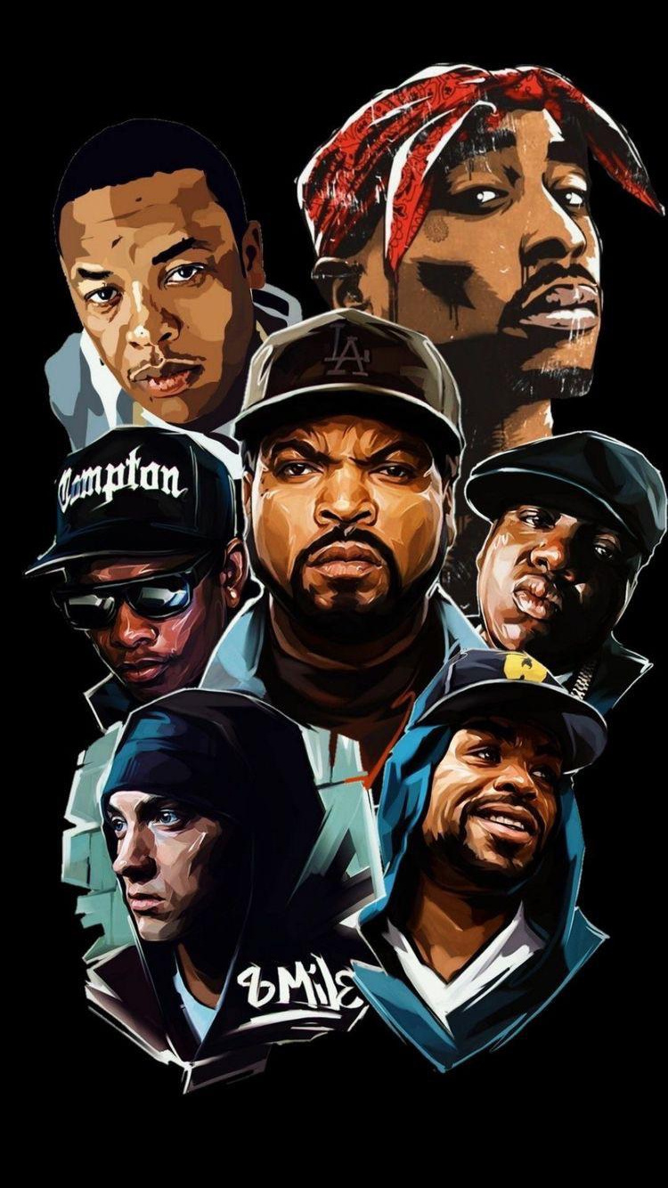 Rapper Der Alten Schule, Eiswürfel, Tupac Shakur, Schnüffler, Hip-hop-Musik. Wallpaper in 750x1334 Resolution