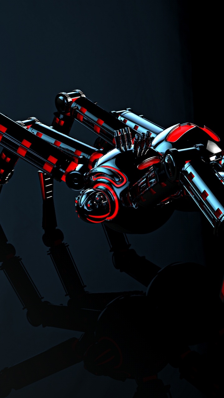 Rot-schwarzes Roboterspielzeug. Wallpaper in 720x1280 Resolution