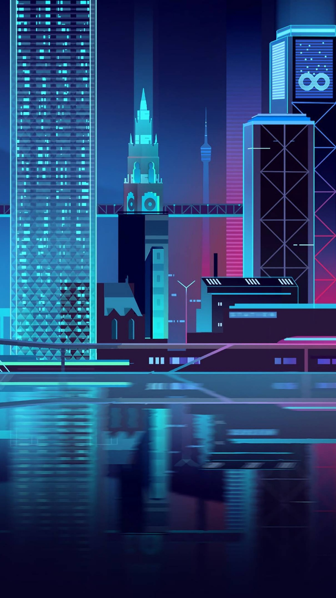 简约, 艺术, 矢量图形, 光, 紫色的 壁纸 1080x1920 允许