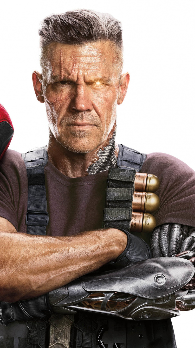 Mann im Grauen T-Shirt Mit Rundhalsausschnitt Neben Roter Und Schwarzer Maske. Wallpaper in 750x1334 Resolution