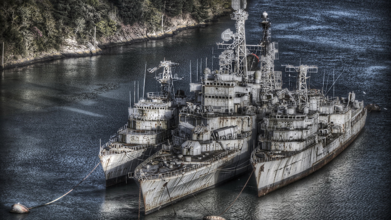 Ship Graveyard, Heavy Cruiser, Battlecruiser, Destroyer, Cruiser. Wallpaper in 1280x720 Resolution