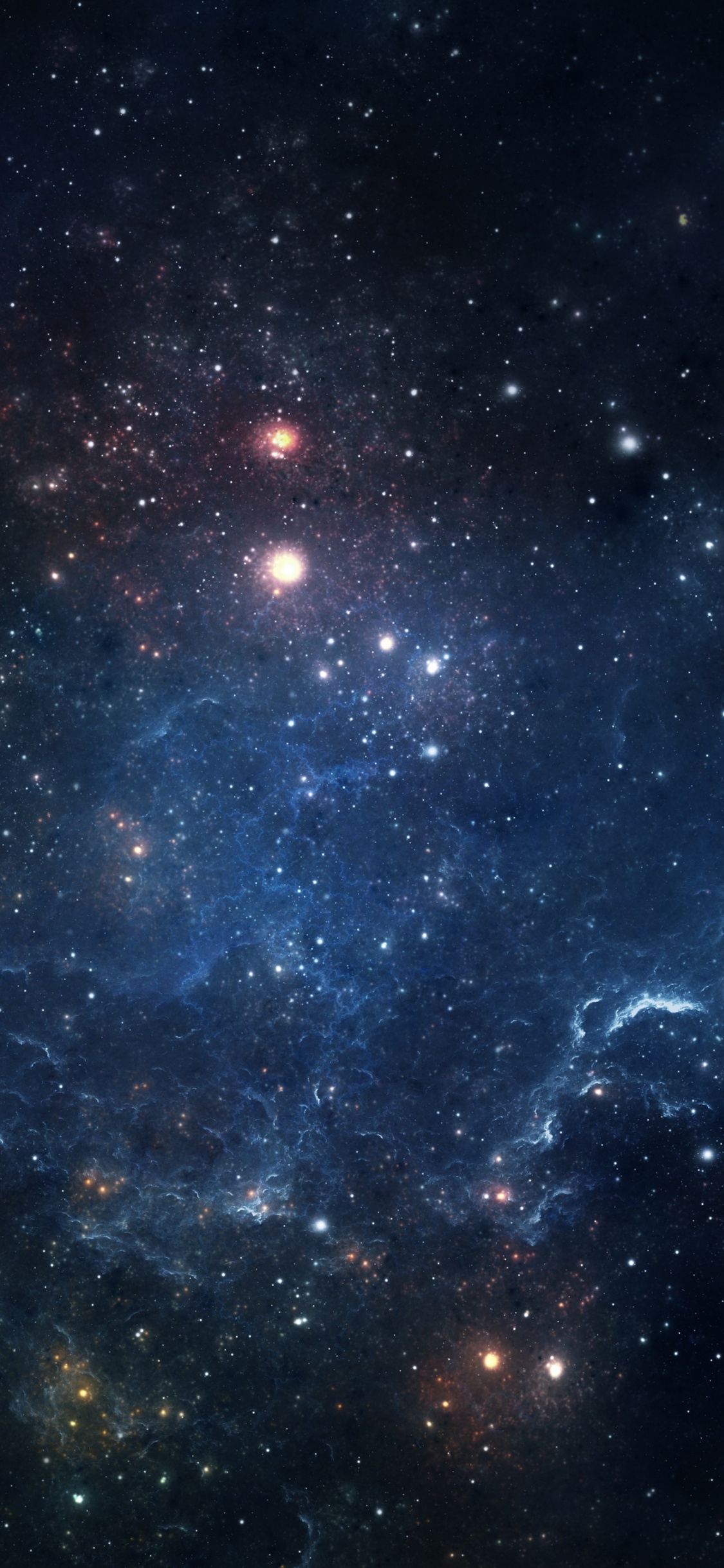 Cielo Estrellado Azul y Blanco. Wallpaper in 1125x2436 Resolution
