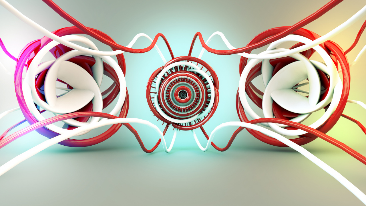 Roue de Vélo en Plastique Blanc et Rouge. Wallpaper in 1280x720 Resolution