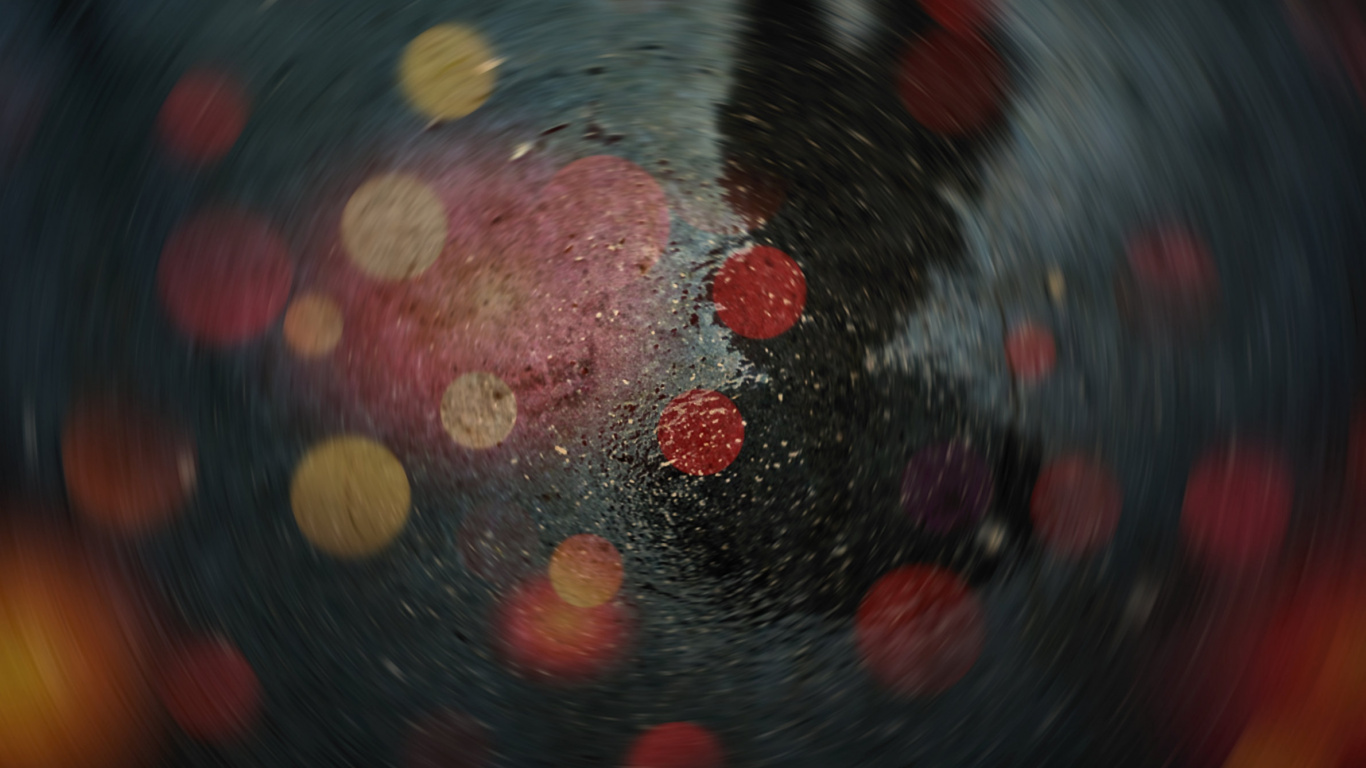 Rotes Und Gelbes Licht Auf Schwarzer Oberfläche. Wallpaper in 1366x768 Resolution