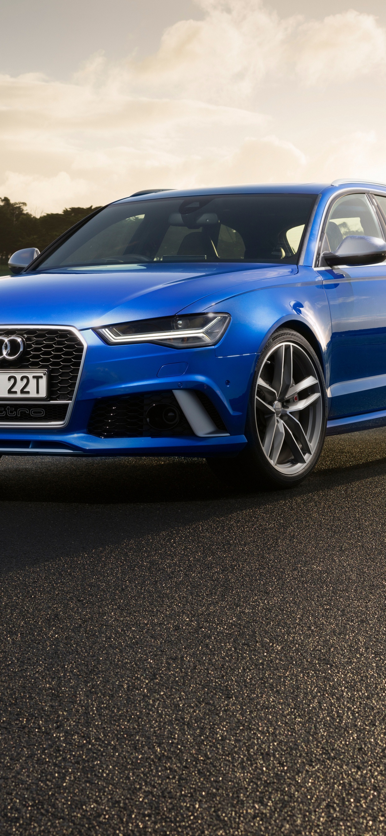 Blue Audi a 4 on Road During Daytime. Wallpaper in 1242x2688 Resolution