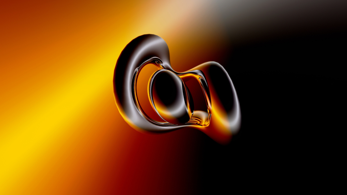 Illustration de la Lumière Orange et Noire. Wallpaper in 1366x768 Resolution