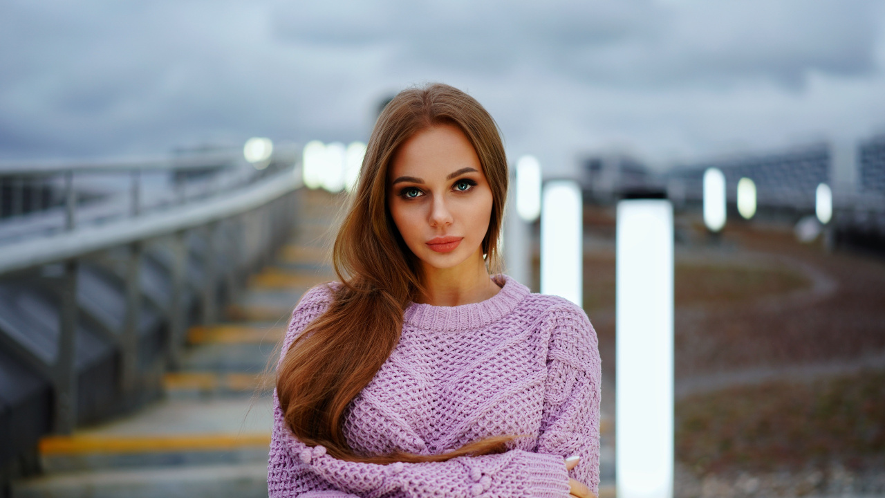 头发, 粉红色, 皮肤, 紫色的, 女孩 壁纸 1280x720 允许