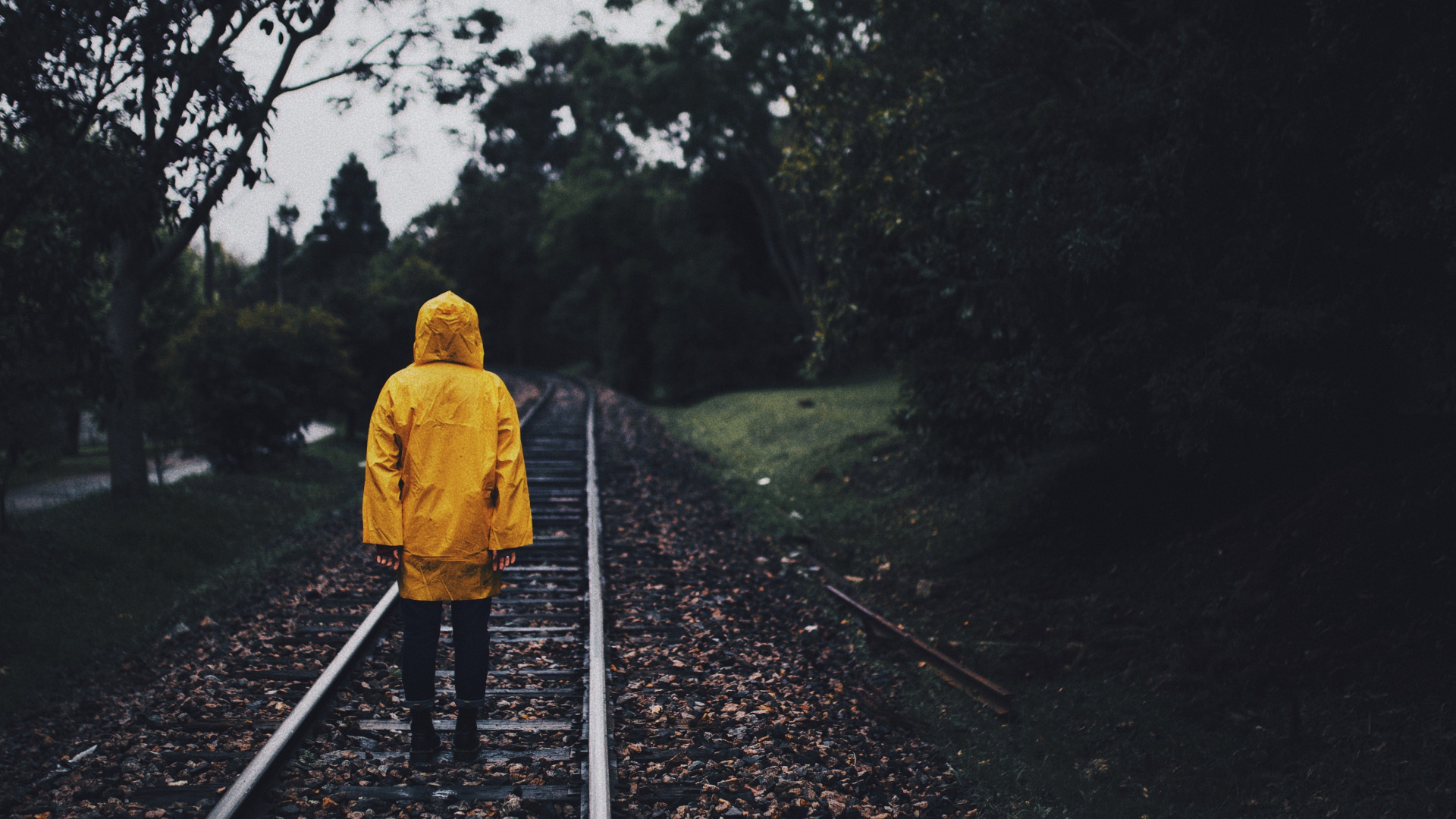 Transporte, Pista, Amarillo, Fila, el Transporte Ferroviario. Wallpaper in 1920x1080 Resolution