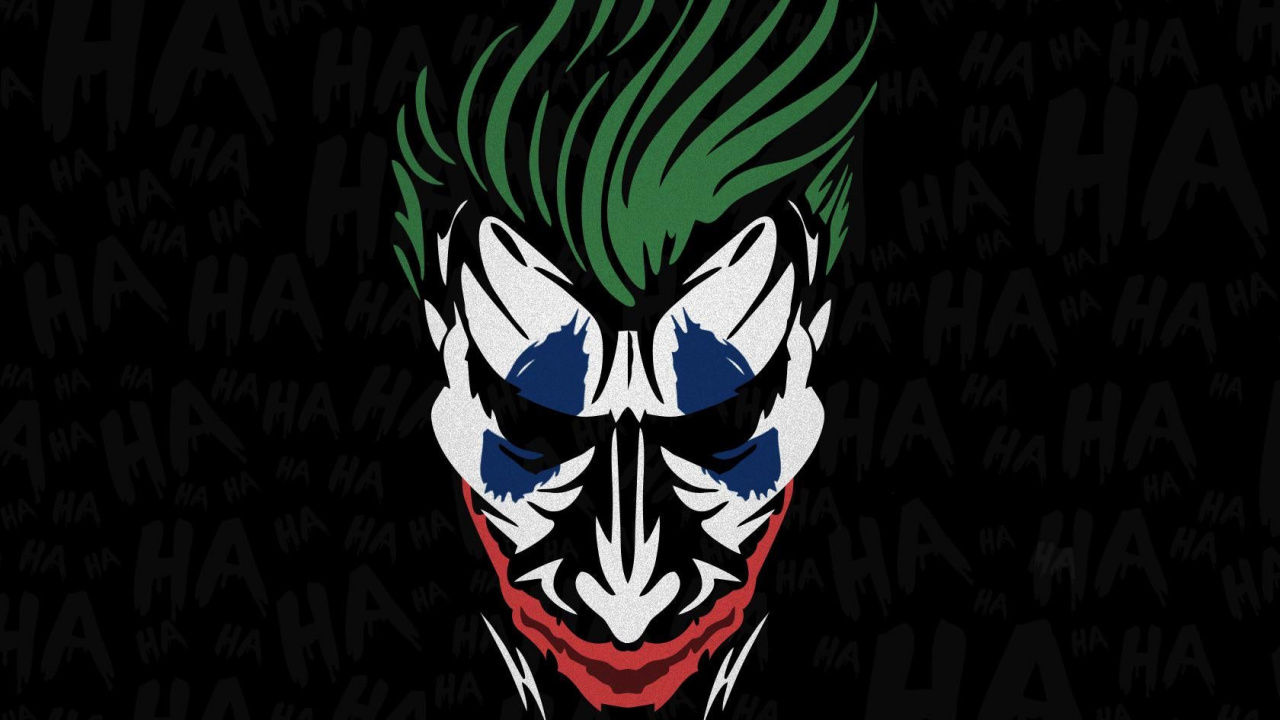 Joker, Schädel, Ärmel, Kunst, Electric Blue. Wallpaper in 1280x720 Resolution