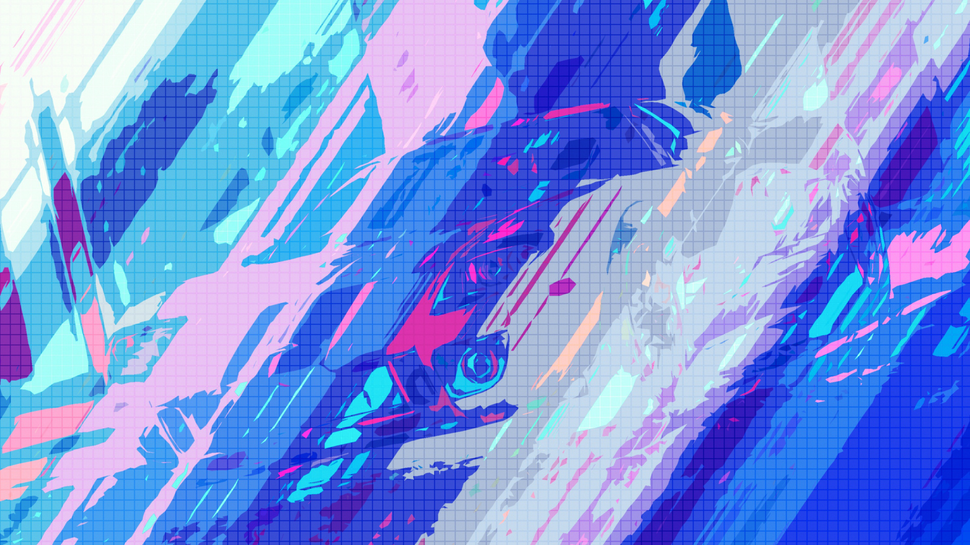 Pintura Abstracta Azul y Blanca. Wallpaper in 1920x1080 Resolution