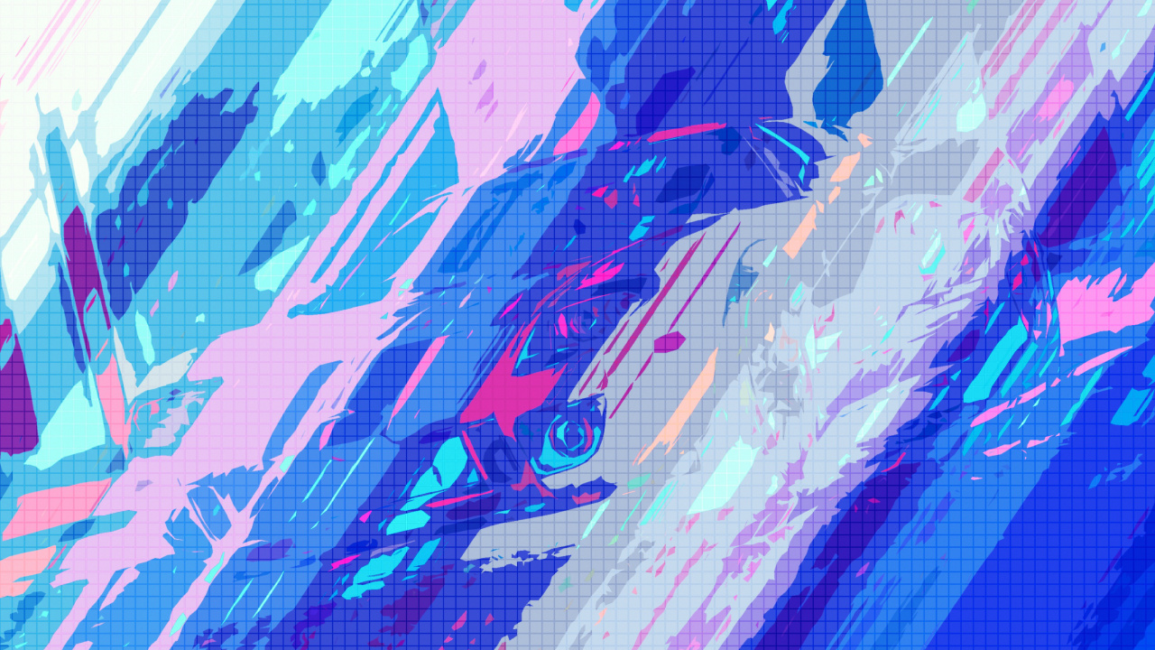 Blue and White Abstract Painting. Wallpaper in 1280x720 Resolution