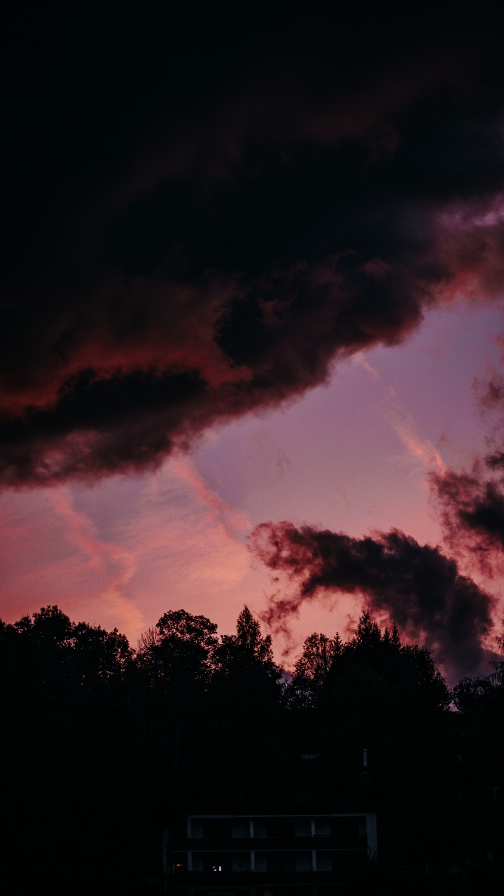 Soir, Atmosphère, la Journée, Purple, Pink. Wallpaper in 720x1280 Resolution