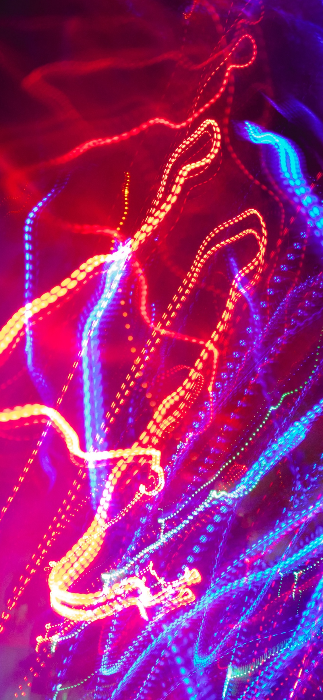 Papel Tapiz Digital de Luz Roja y Azul. Wallpaper in 1125x2436 Resolution