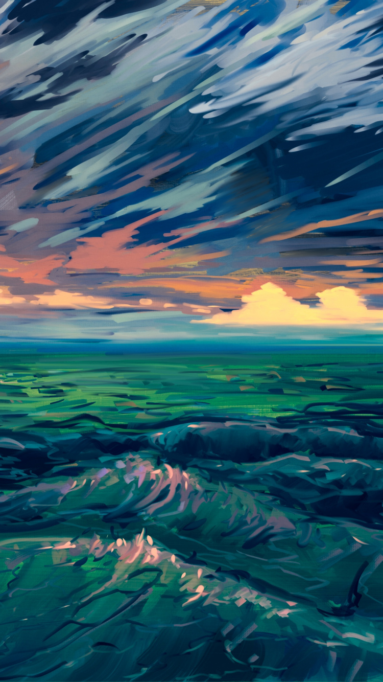 Grüne Und Weiße Wasserwellen. Wallpaper in 750x1334 Resolution