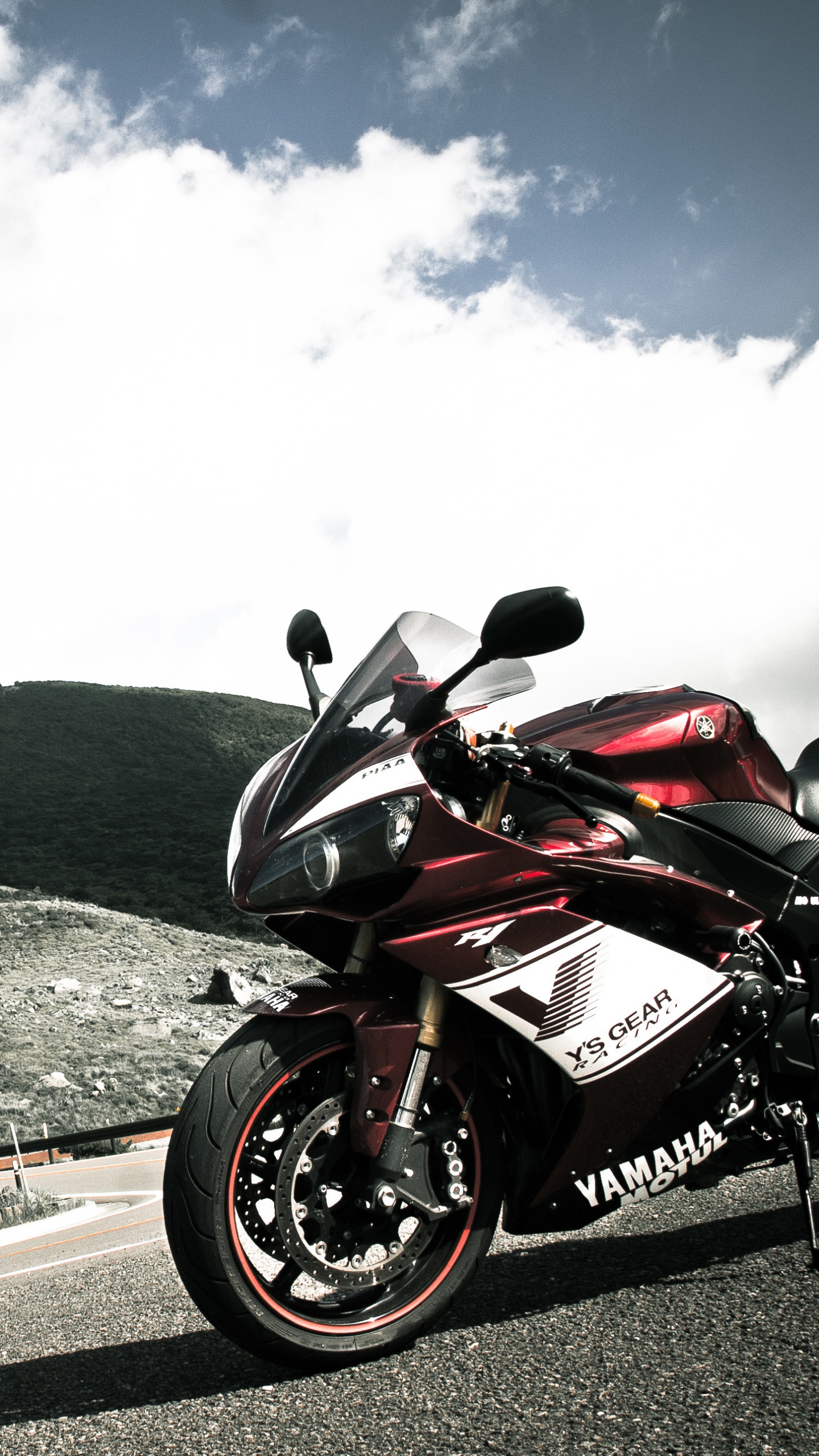 Red and Black Sports Bike on Road During Daytime. Wallpaper in 1440x2560 Resolution