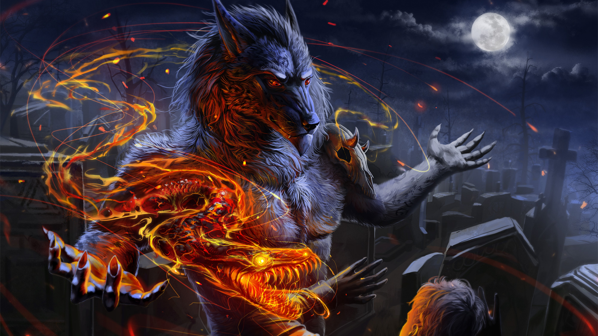 Peinture de Dragon Noir et Marron. Wallpaper in 1920x1080 Resolution