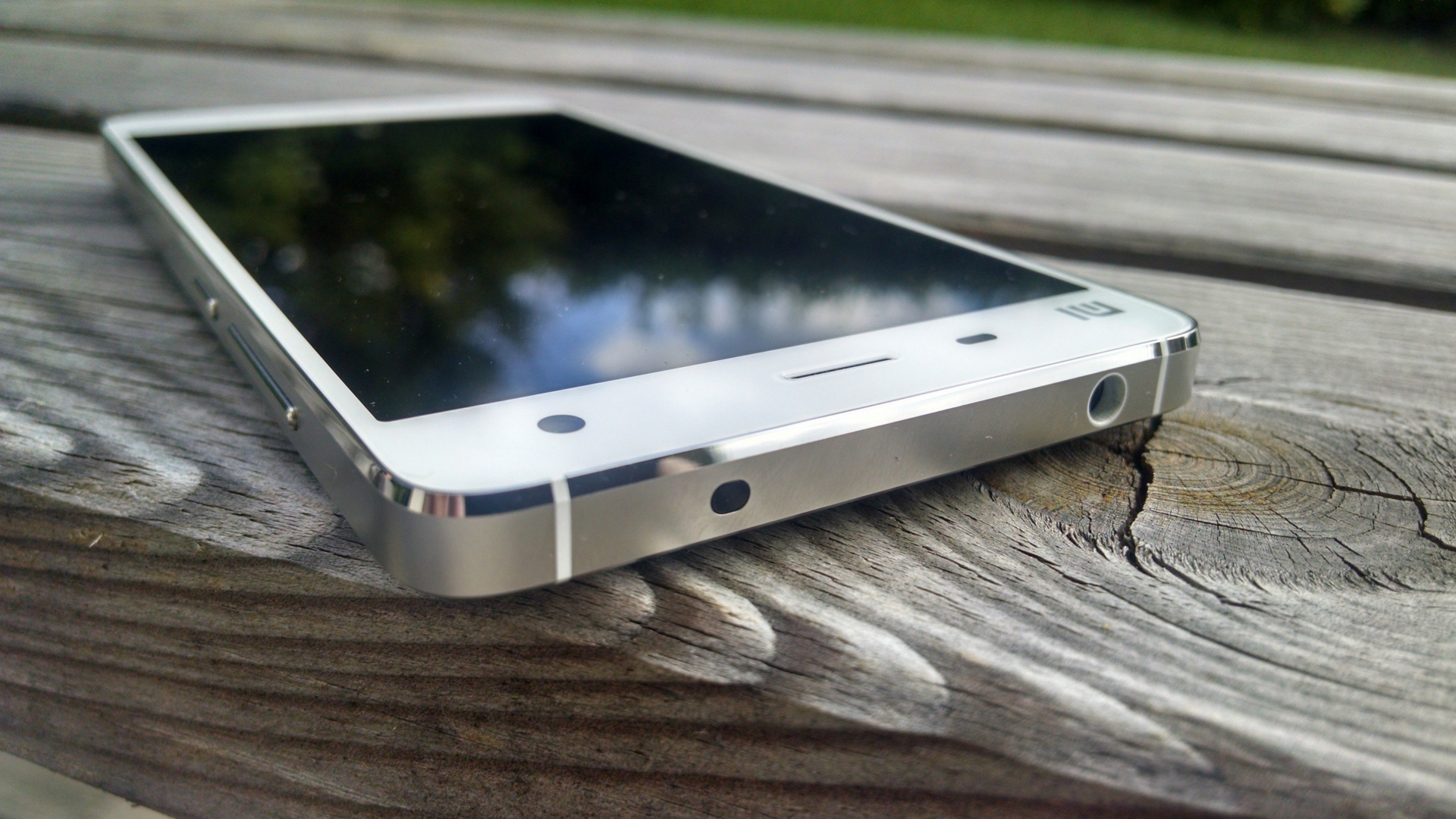 White Android Smartphone on Brown Textile. Wallpaper in 1920x1080 Resolution