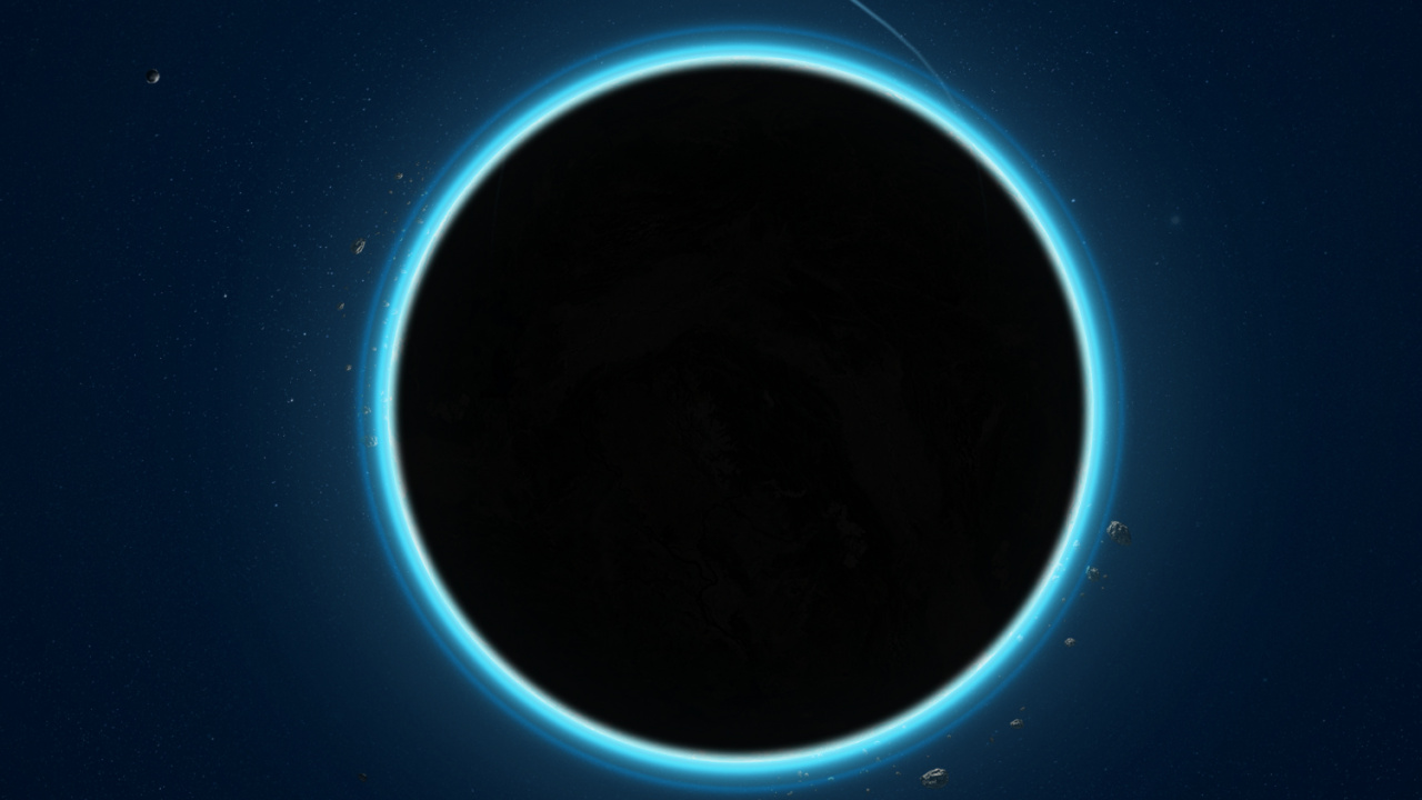 Luz Blanca Redonda en el Cielo Azul. Wallpaper in 1280x720 Resolution